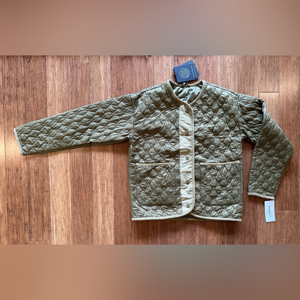 BERNARDO Cordurouy Trim Quilted Liner Jacket Size Small - Picture 2 of 4